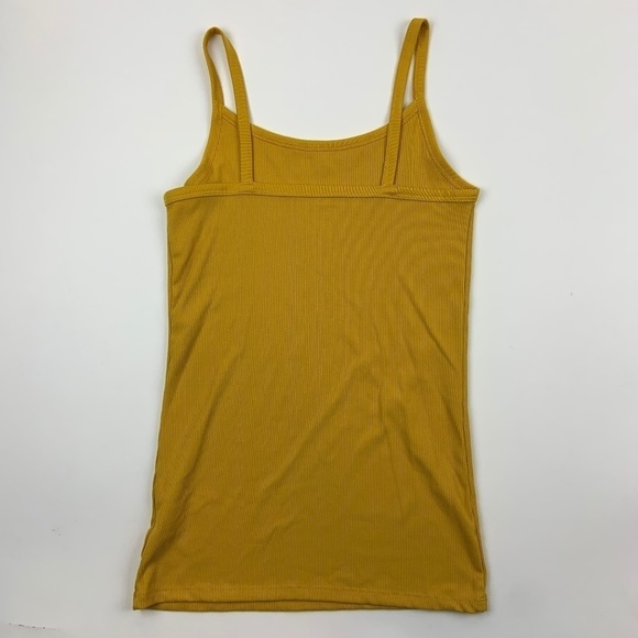 No Boundaries Tank Top Womens Medium Round Neck Thin Straps Yellow - Picture 5 of 7